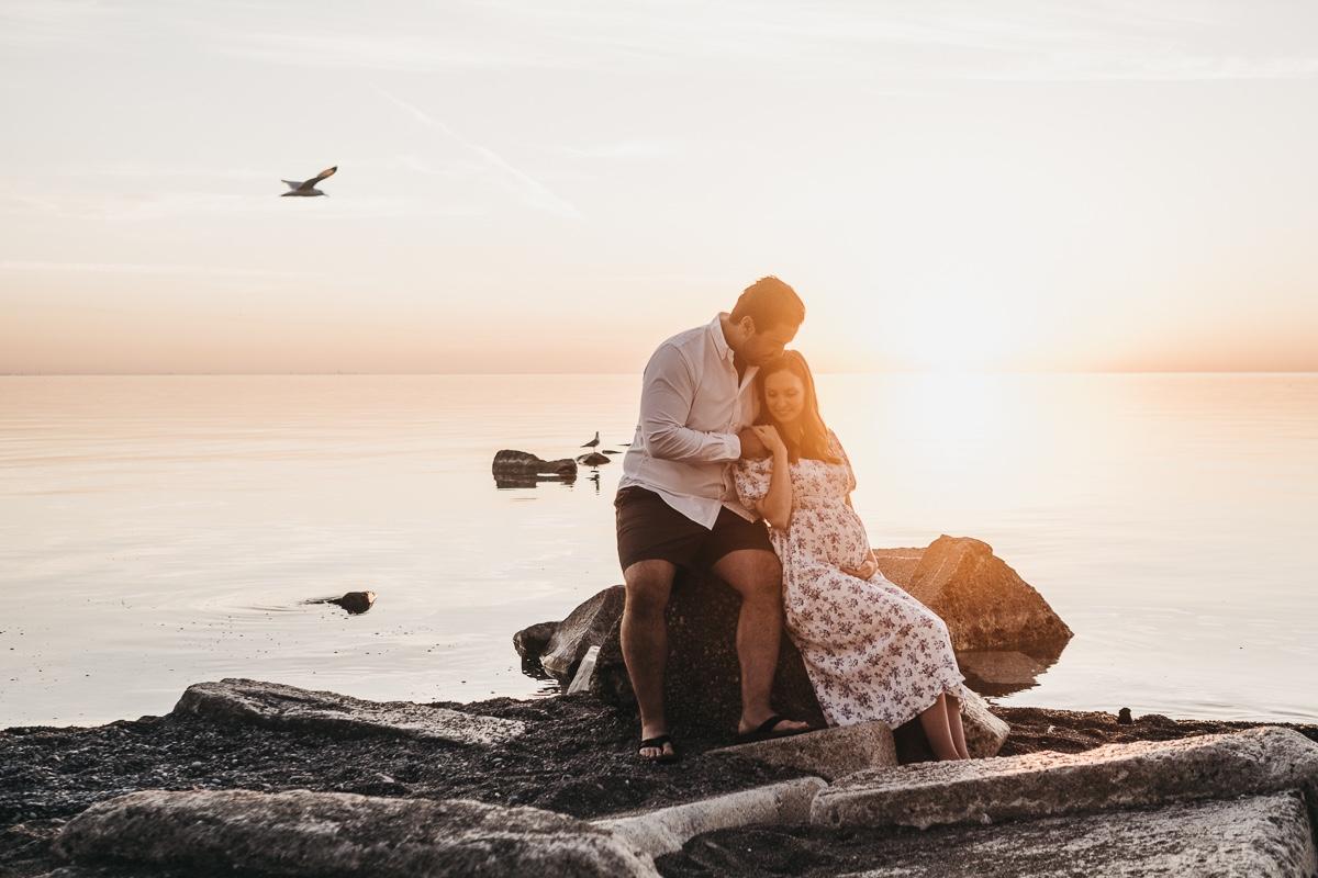 Sunrise Beach Session | Hamilton Maternity Photographer